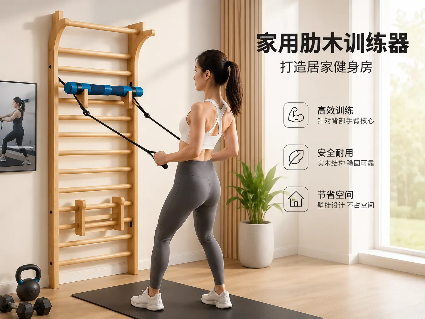 Pyramid 家用肋木拉力训练器